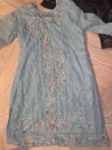Blue stitched Kurta size M
