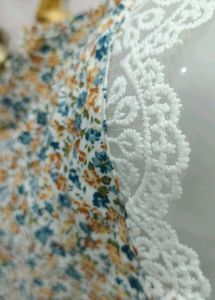 Floral Lace Trim Cami Top