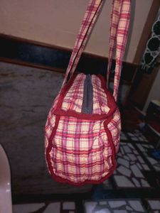 Vintage Plaid Duffel Bag