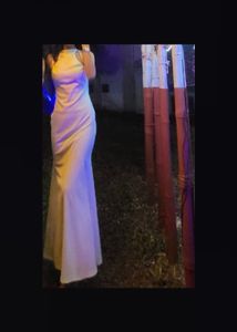 Elegant White Halterneck Maxi Dress