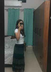 Elegant Polka Dot Maxi Skirt