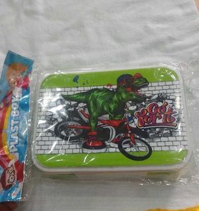 Cool Dinosaur T-Rex Lunch Box with Fork