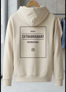 Cream Graphic Hoodie