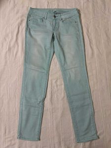 Mint Green Skinny Fit Jeans