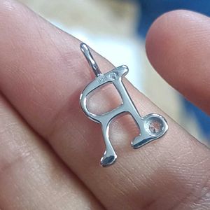 Silver Alphabet "R" Charm Pendant