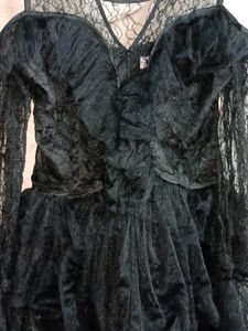 Partywear Lace Dress Mini Black 🖤