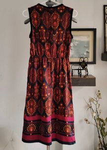 Designer Silk Printed Dress