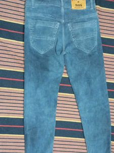 Stylish Blue Corduroy Pants