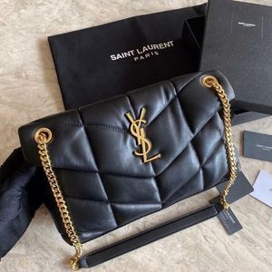 Saint Laurent Black Leather Shoulder Bag