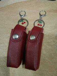 Cute Cherry Keychain Holder Set pack of 2
