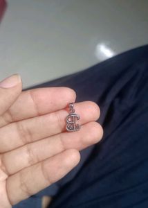 Silver Letter B Pendant with Diamond