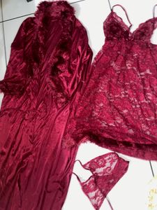 Luxury Nightwear Set - Robe and Chemise❤️‍🔥