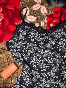 Floral Lace Trim Cami top