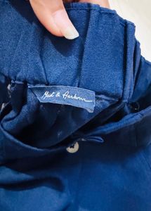 Royal Blue Button Detail Skirt Shorts