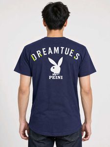 Navy Blue Graphic Print T-Shirt