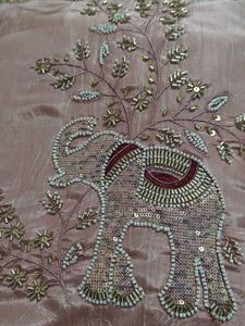 (NEW) Motif Embroidered Dress Material