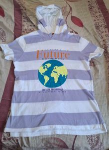 Striped Hooded T-Shirt