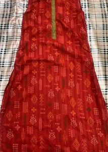 !!PRICE DROP ALERT!! Red Printed Sleeveless Kurta