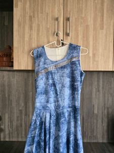 Stylish Blue tie - die Maxi Dress
