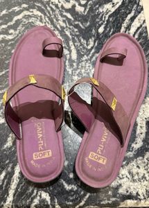 Women's Purple Studded Flip Flops