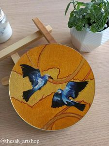 Blue Bird Acrylic Painting
