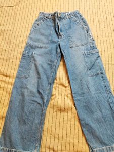 H&M Blue Cargo Jeans