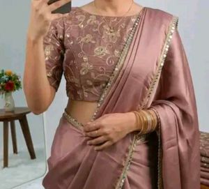 Elegant Embroidered Saree with Blouse