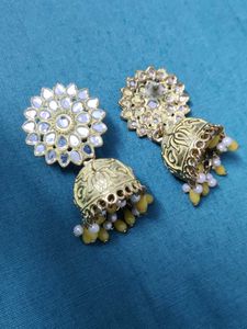 Golden Jhumka Earrings