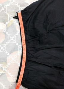 Elegant Black Palazzo with Gold Trim lace design