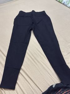 Black Button-Front Pants