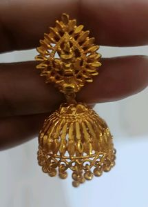 Golden Jhumki With 3 Pic Kan Chain Combo
