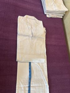 Set of 4 Men's WHITE Kurtas