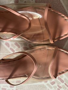 Trendy Clear Strap Heels