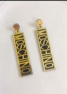 Moschino Drop Earrings Gold Black l Last Pair