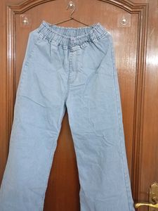 Light Wash Wide Leg Denim Pants