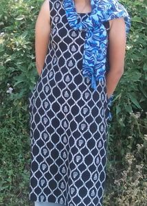 Elegant Black Printed Kurta