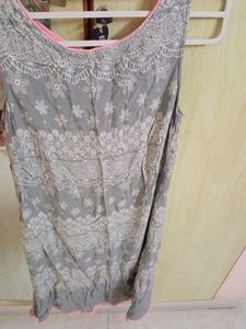 Melange Gray sleeveless kurti