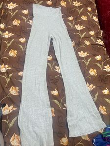 Grey Flared Leggings Pants