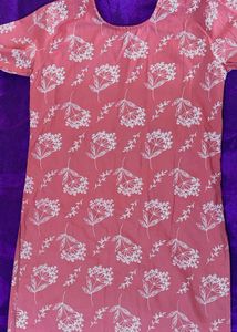 Elegant Pink Floral Kurta Set