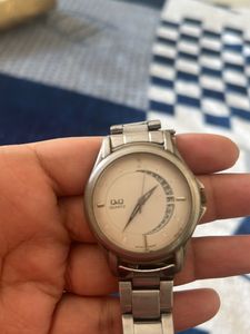 *Quartz Men Silver Stainless Watch