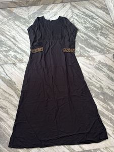 Elegant Black Kurta with Golden Embellishments
