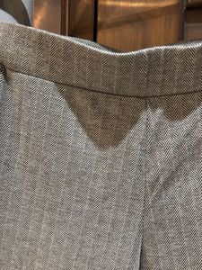 Stylish Grey Herringbone Pattern Pants
