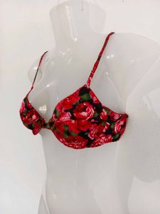 Floral Print Bra