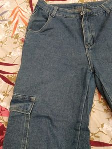 Stylish Blue Cargo Jeans