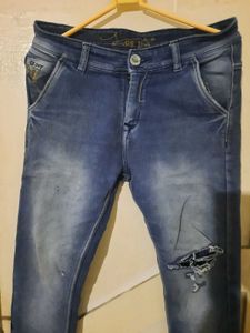 2 Stylish Ripped Blue Jeans and trouser