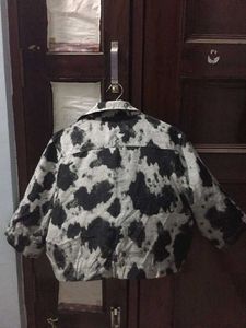 Unique Cow Print Button-Up Shirt