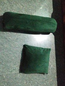 Decorative Green Bolster and Cushion  set