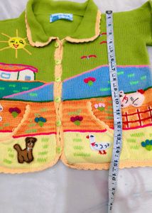 Vintage Embroidered Kids' Cardigan