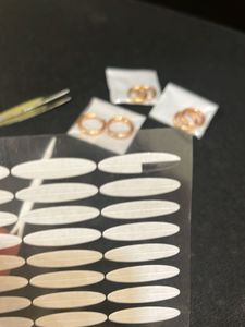 Double Eyelid Tape &amp; Hoop Earrings Set