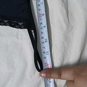 ⭐ Black Lace Trim Thong Panty